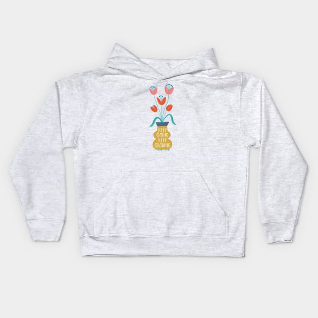 Keep Growing Kids Hoodie by Rosalind Maroney Illustration